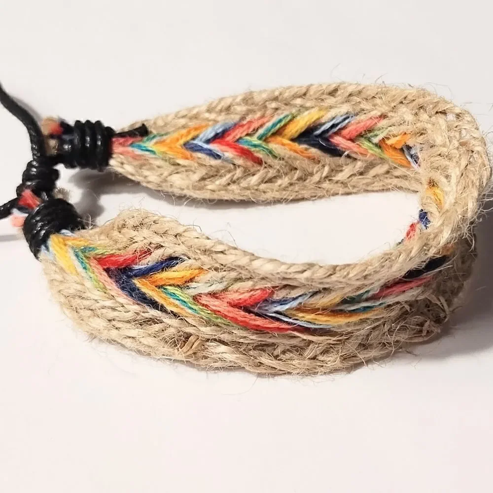 ‎Men's bracelet braided rope new d23